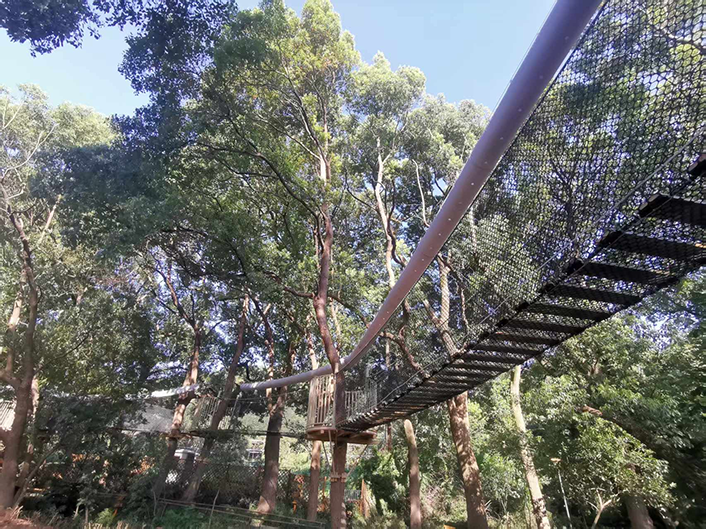 无锡鹿鸣谷景区游览区域的布袋风管